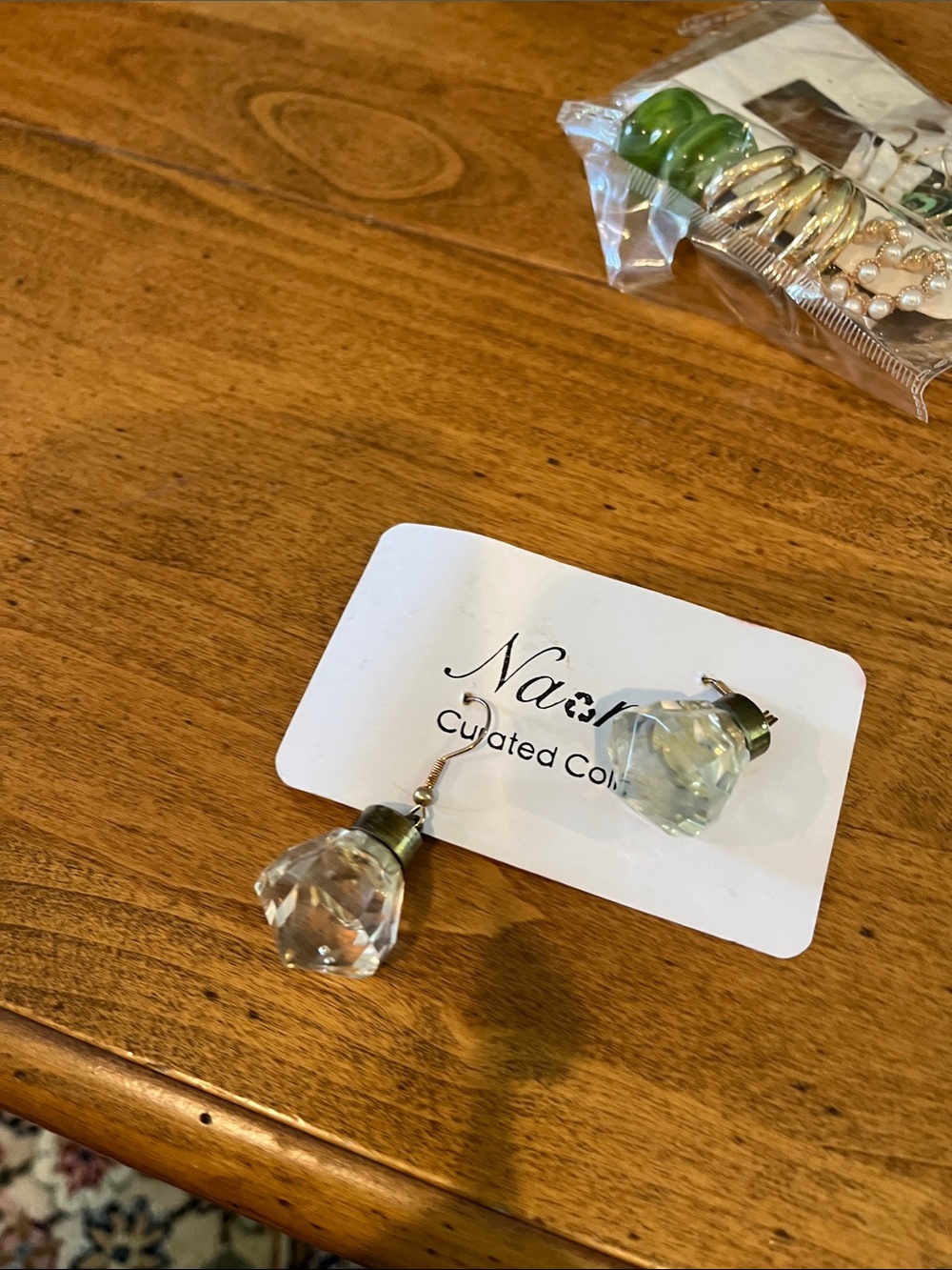 Crystal Drop Earrings - Clear